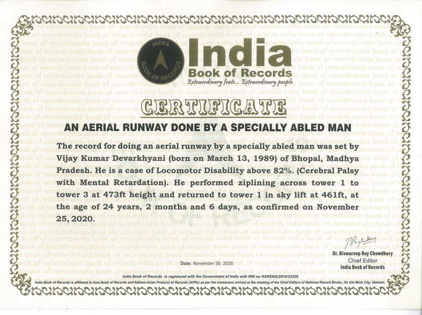 An Aerial Runway Done by a Specially Abled Man